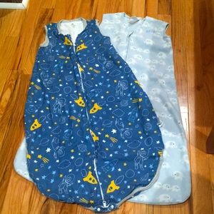 Baby sleeper sacks sizes 18-24 months and 12-18 months